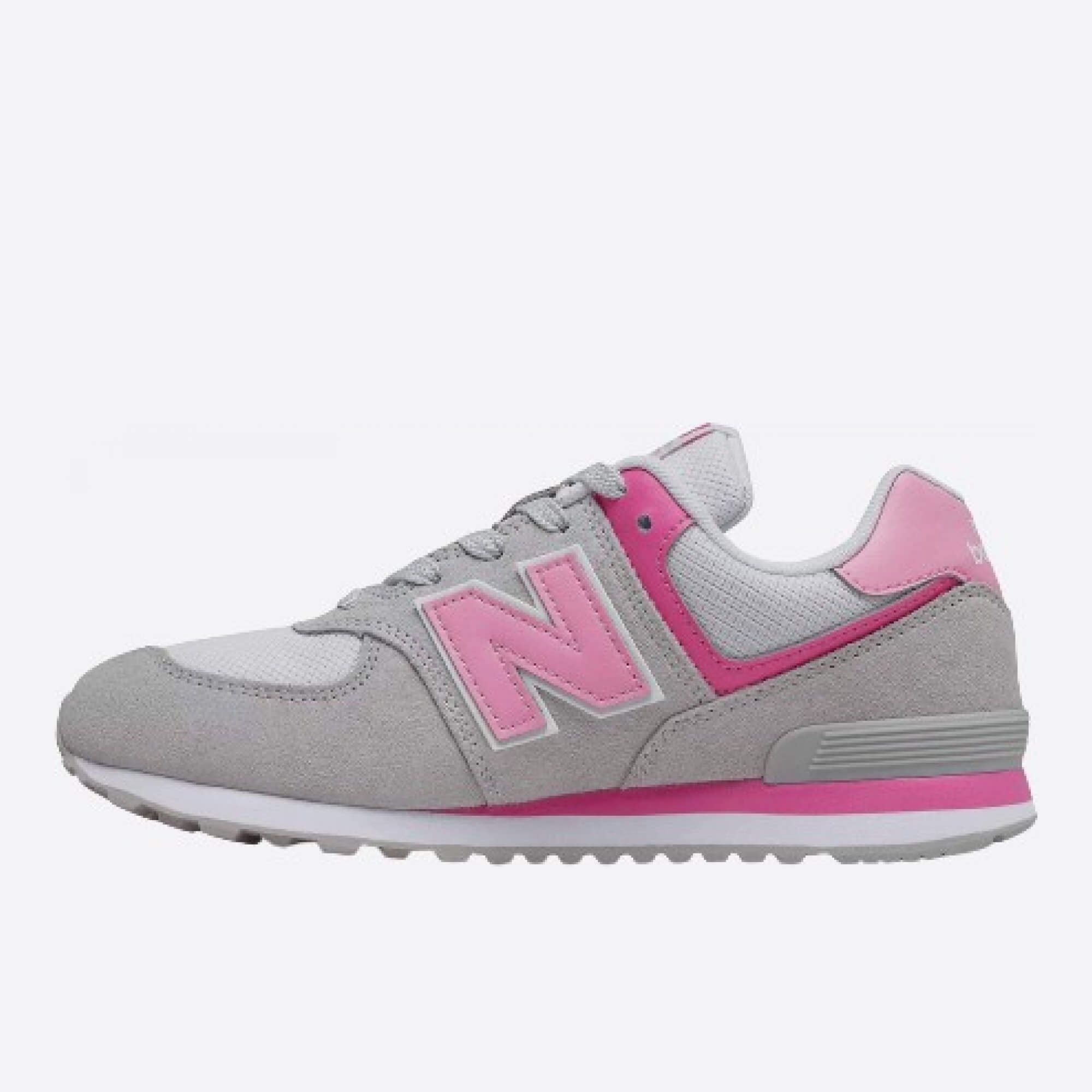 Detské sivé tenisky New Balance GC574SA2 lavá strana