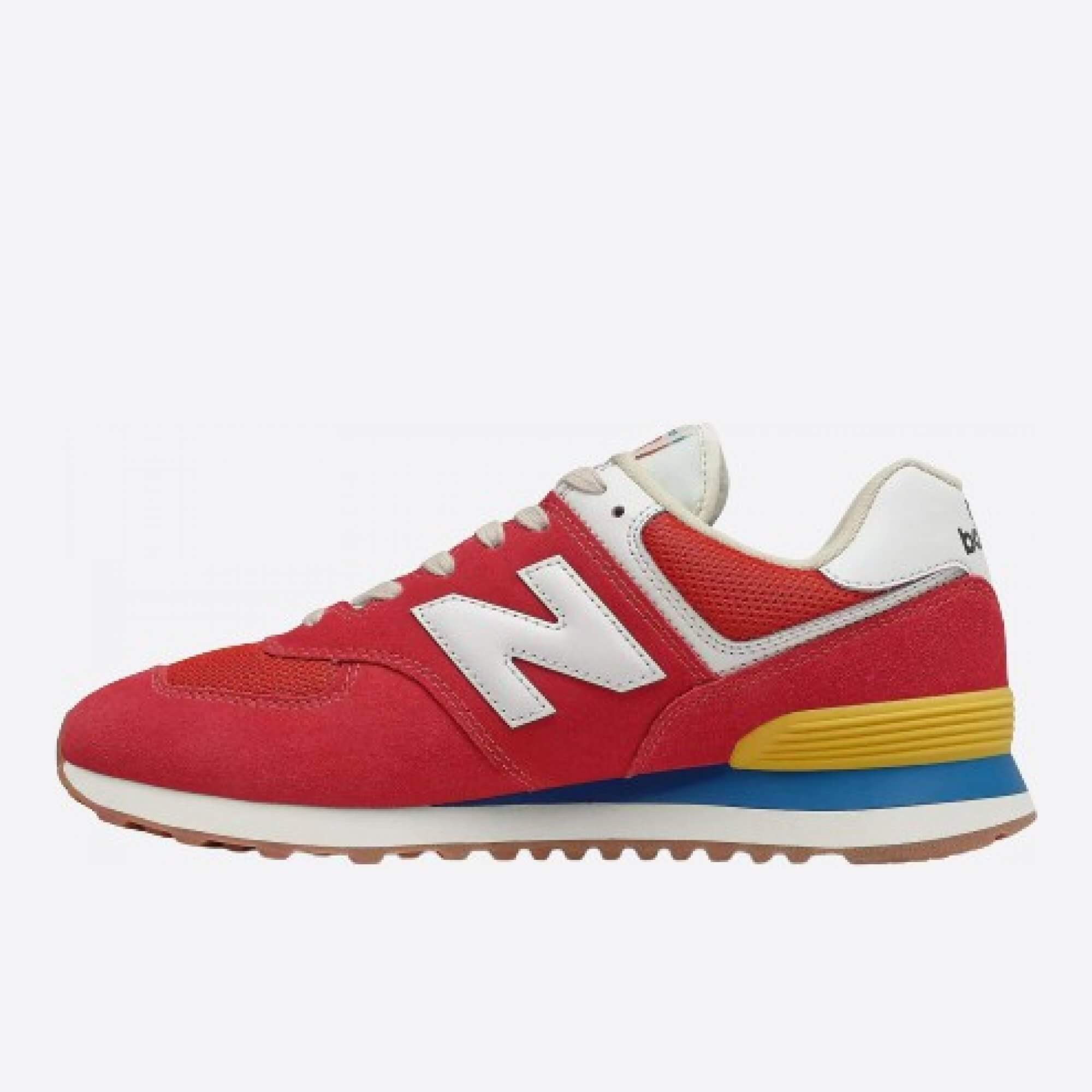 Pánske červené tenisky New Balance ML574HA2 ľavá strana