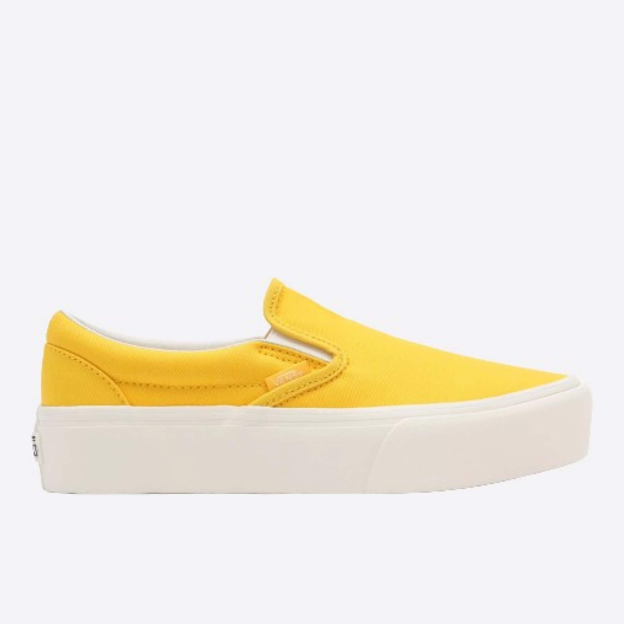 VANS UA CLASSIC SLIP-ON PLATFORM (TWILL) FREESIA/BLANC boční strana